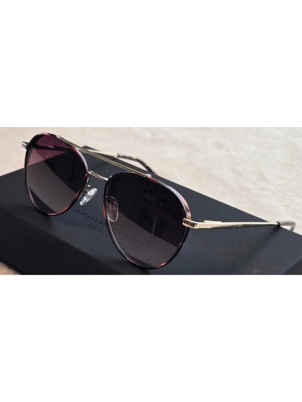 NEW Carolina Lemke CL3115-4 Sunglasses – Demi/Gold – Size 56-17-145